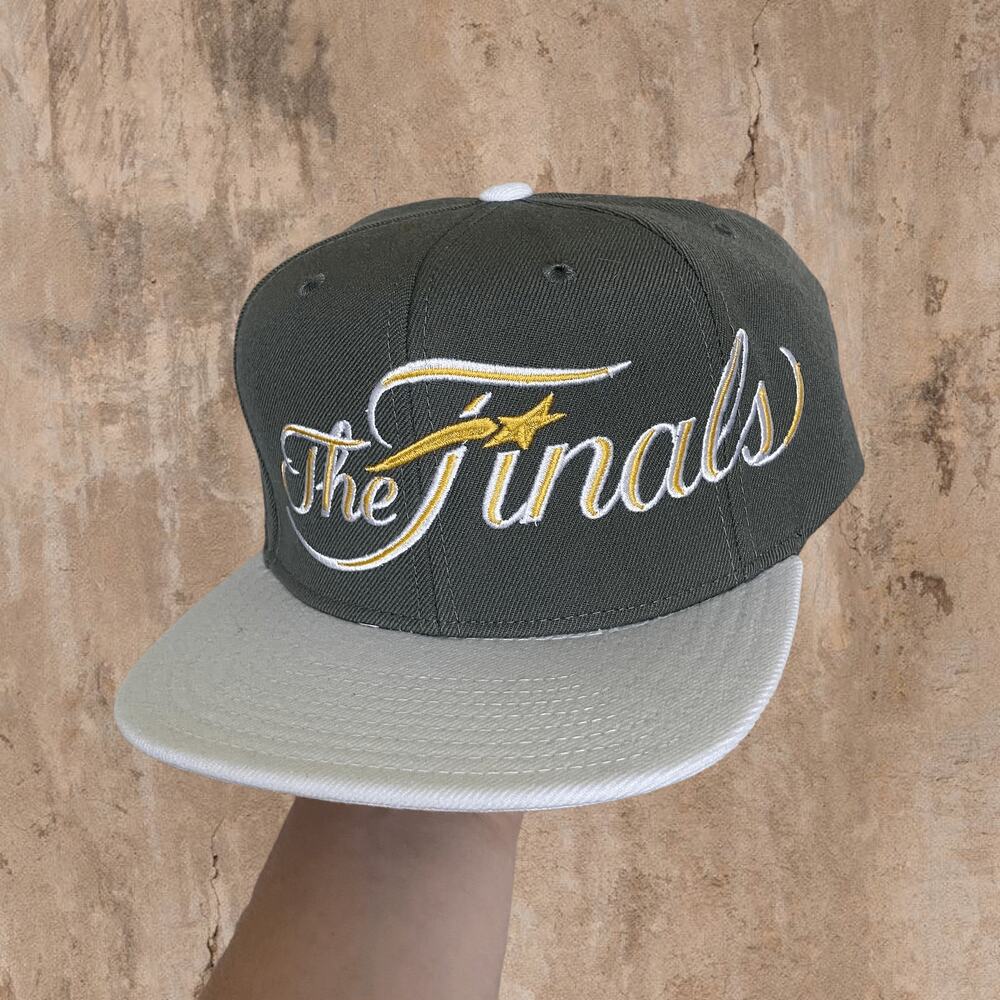 Vintage Y2K 2016 Adidas NBA Finals Snapback Hat OSFA Grey White Gold Lebron 3-1